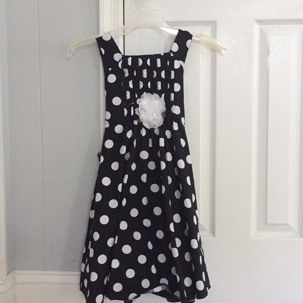 Black and white polka dot dress